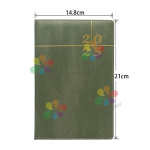 A5 Different Customized Design  Perfect Binding Custom  Pu Leather Daily Single Line  Notebook With Pen