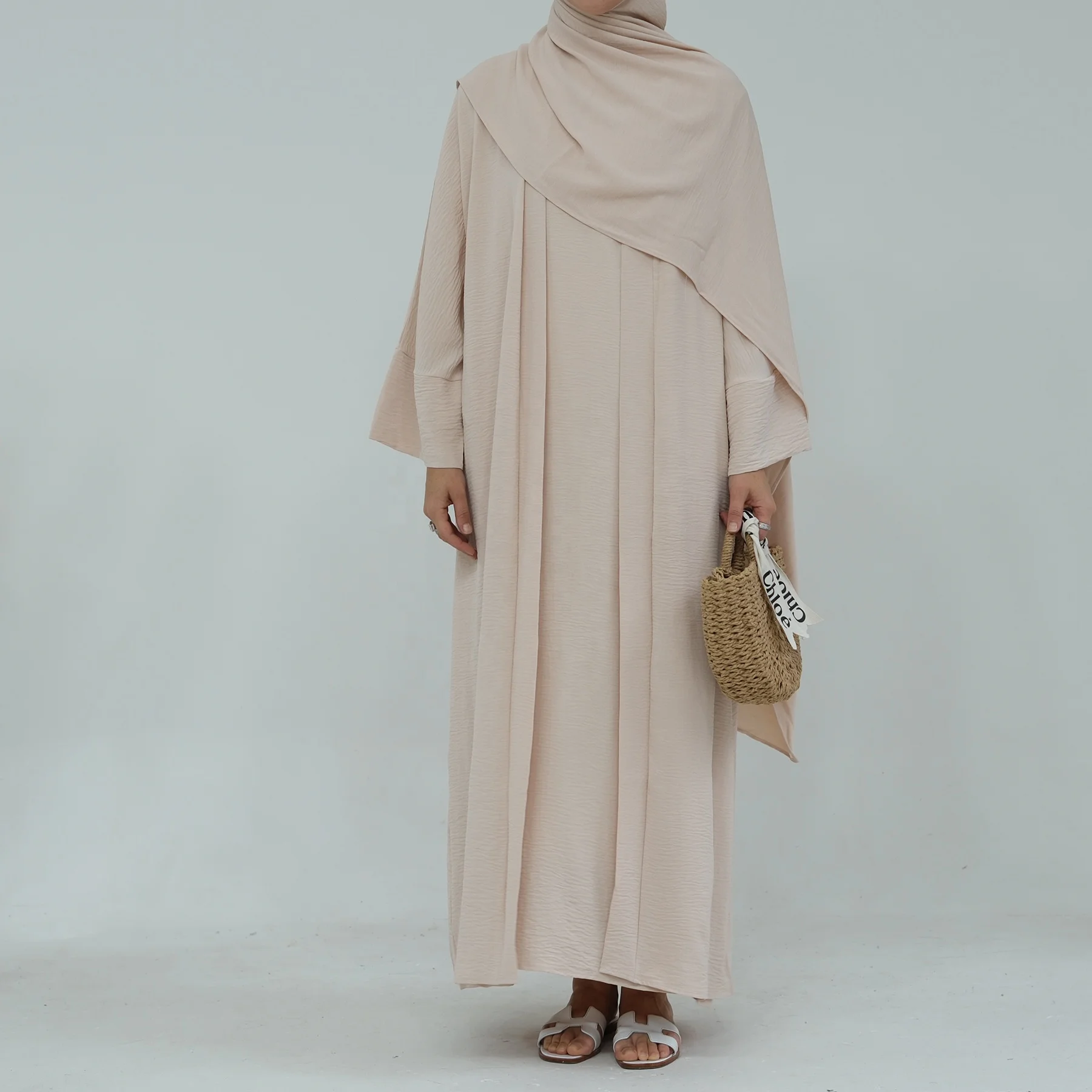 Raya by Bibayas Pret Plain Georgett 2 Piece Abaya Lina