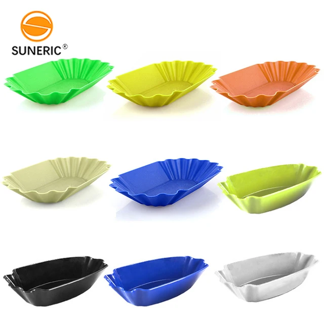 Plastic Snack Serving Display Oval Plate Coffee Cupping Sample Coffee Raw Bean Plate Coffee Bean Tray