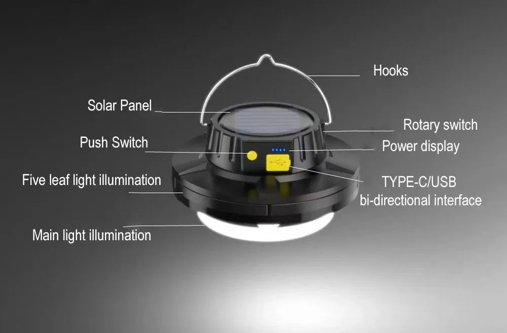 Foldable Solar Camping Light