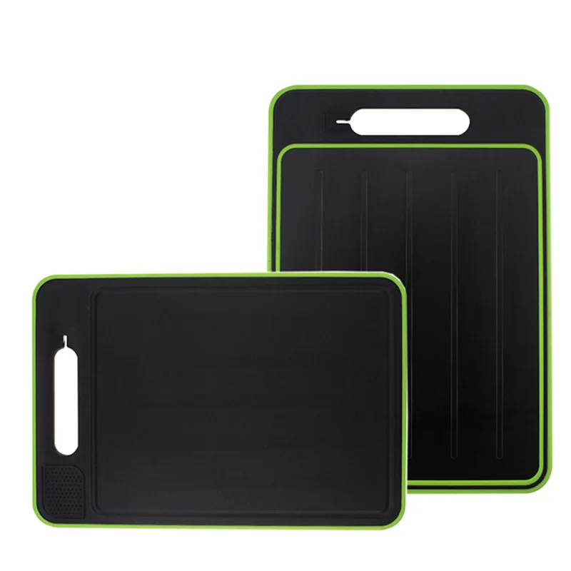 Double Side Defrosting Tray With Cutting Board and Knife Sharpener