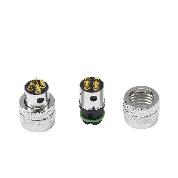 Industrial Electrical Power Waterproof Connector M8 4 Pin D Code Circular Moldable Male Female Plug Connector