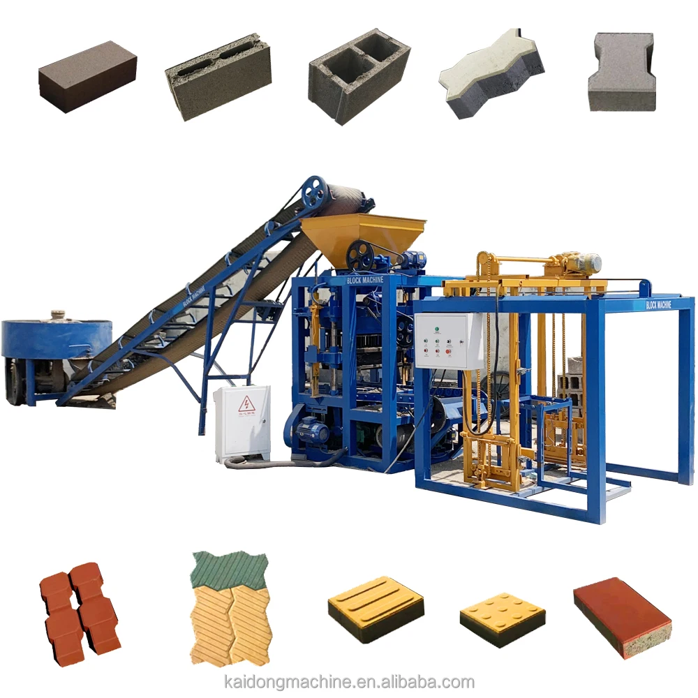 KAIDONG QT4-23A Eco-Friendly Profitable Interlocking Brick Machine Hollow Block Making Machine with Cement Raw Material-122025