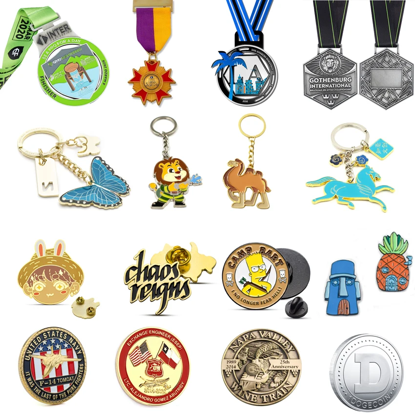 Wholesale no minimum restrictions custom  logo Promotional Gift blank metal keychains details