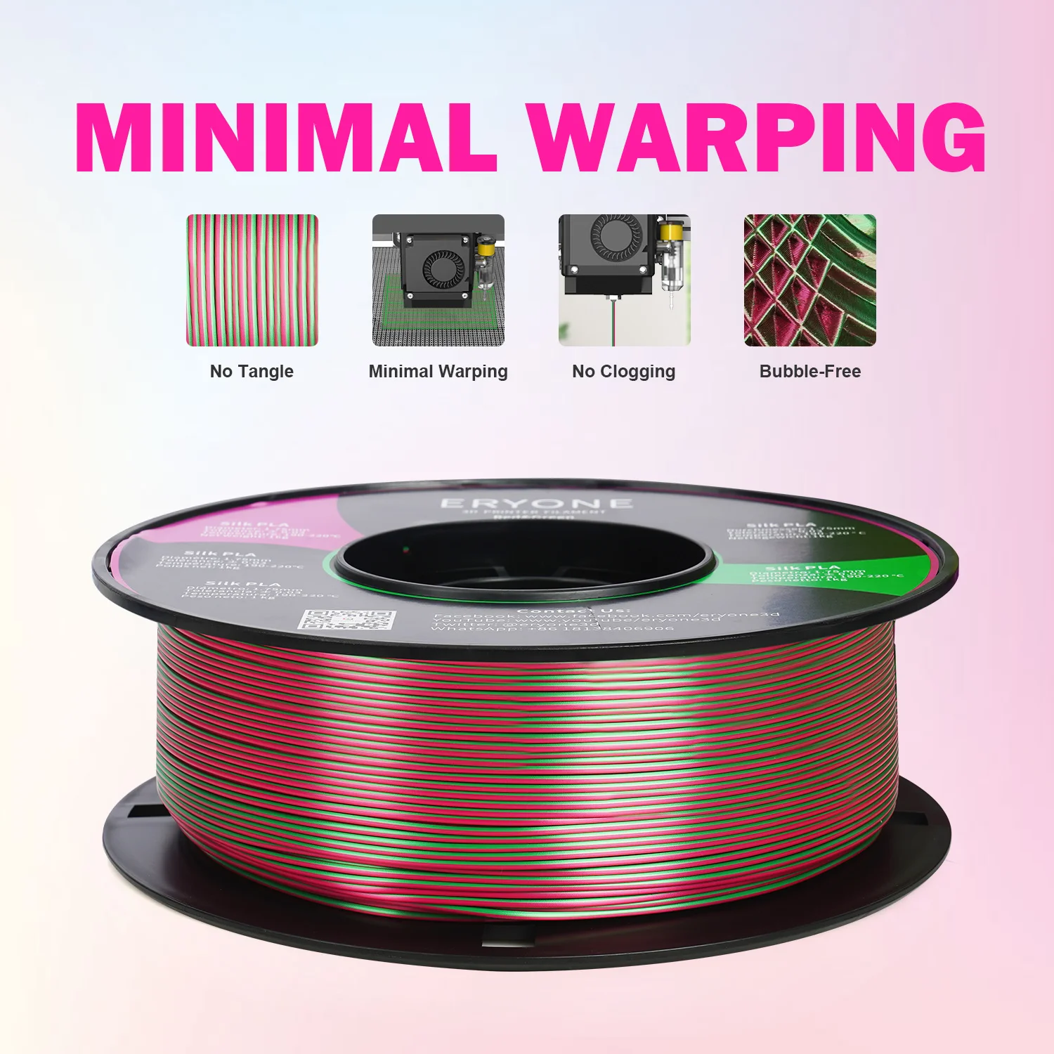 2 Colors in 1 Dual Silk Bicolor Plastic Filament for 3d Printing 3d ...