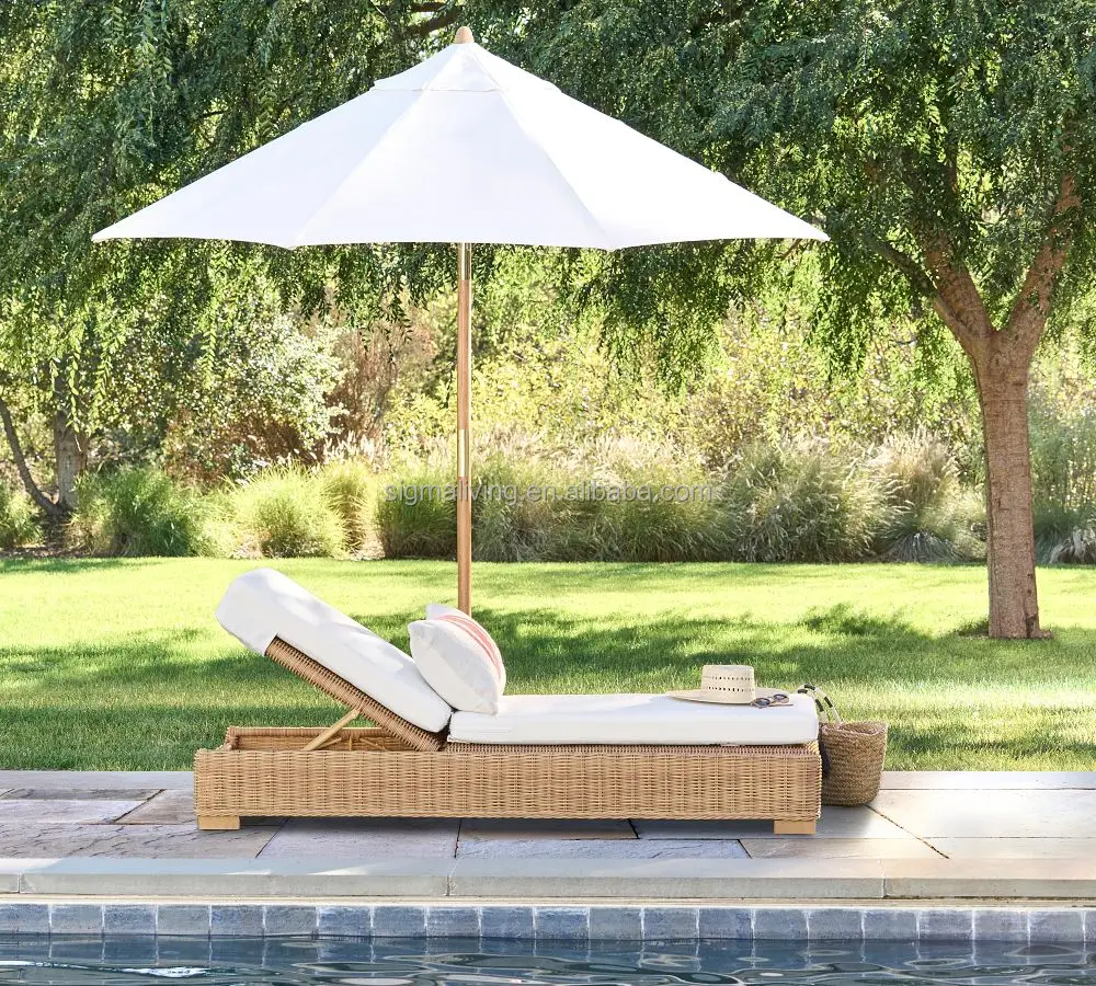 luxury rattan sofa lounge chairs outdoor furniture patio daybed garden sofa chair