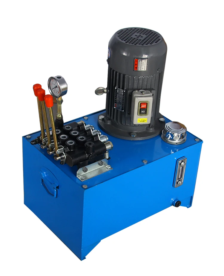 380V 4 kW Bidirectional Hydraulic Power Unit New 4-Way Manual Valve for Balers with 1-Year Warranty