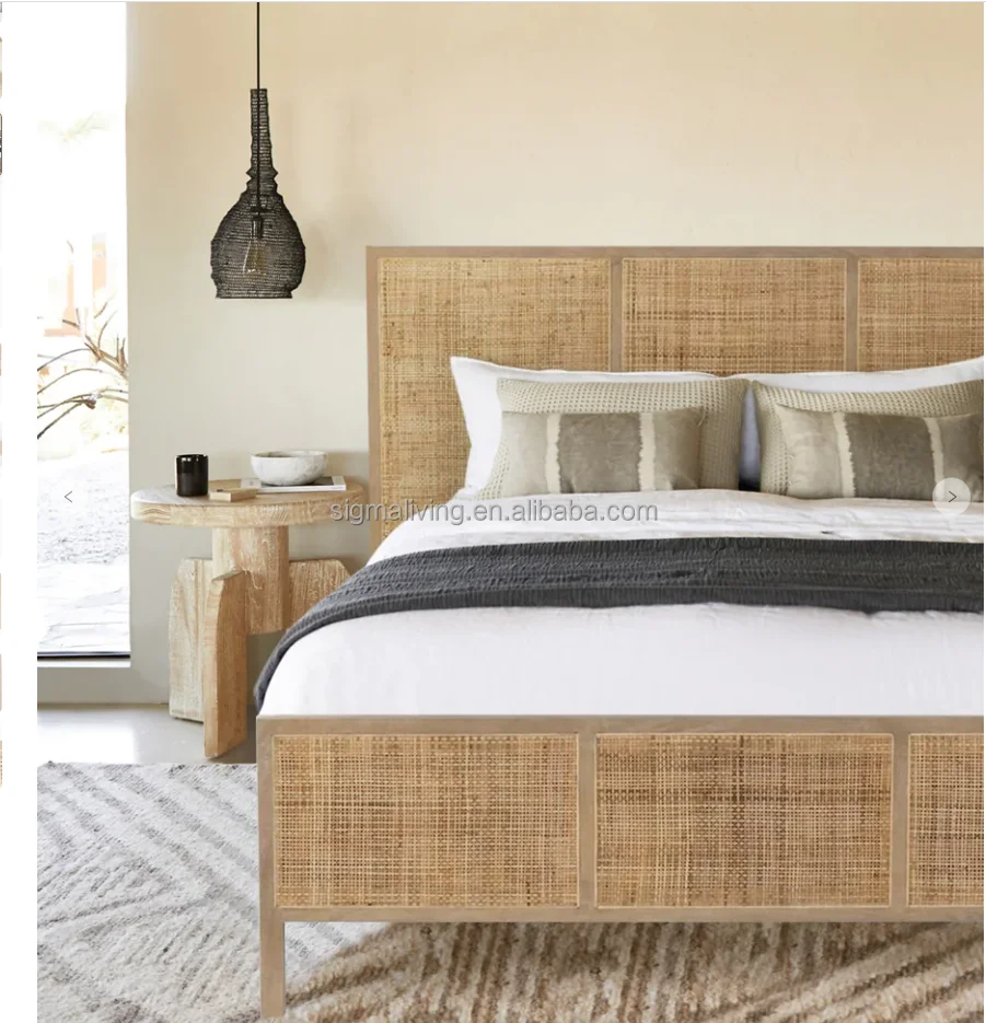 bed set bed bedroom furniture fabric panel platform bed
