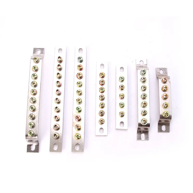 Double Row Screw Brass Line Terminal Earthing Neutral Link Bus Bar for Transformer and Control Panel Board