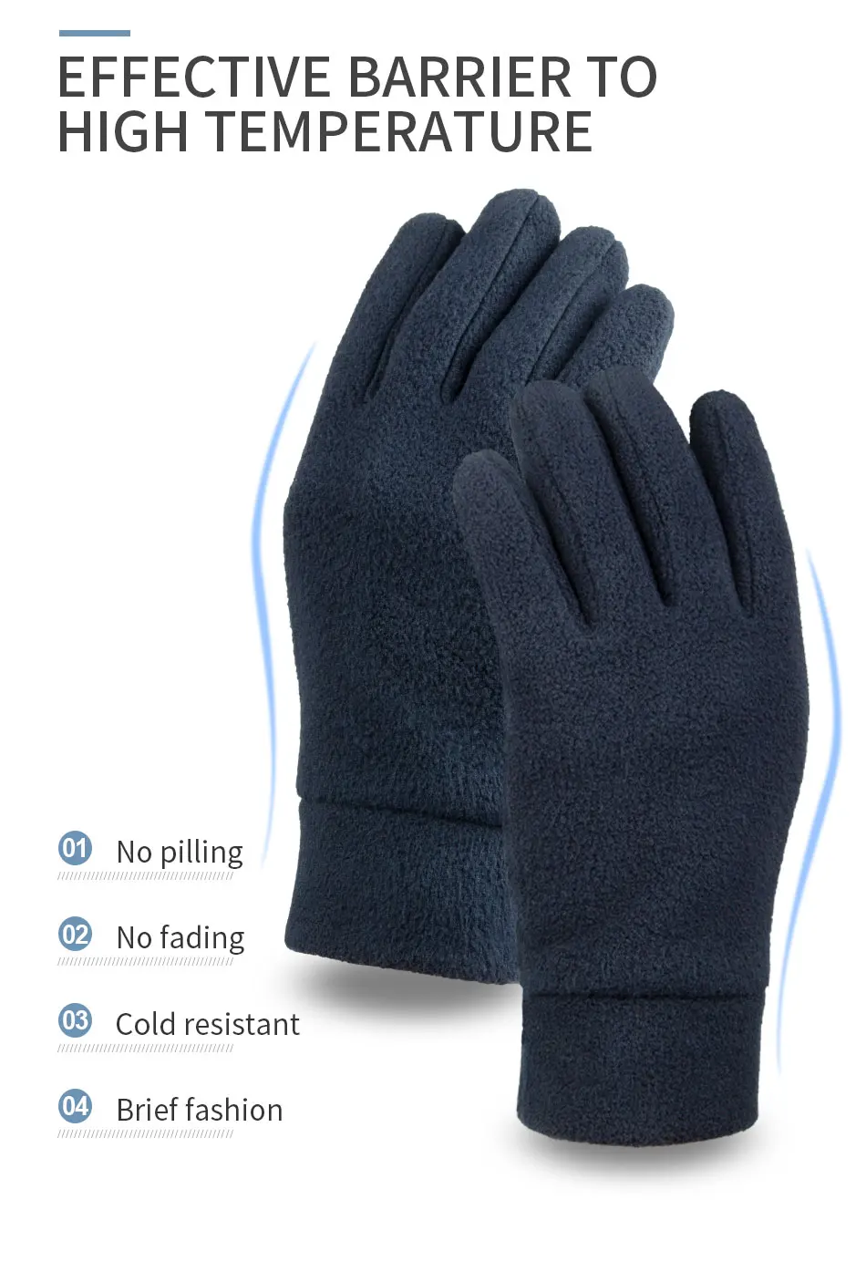 Ozero 100% Polar Fleece Thermal Winter Hand Wears Gloves For Cold ...