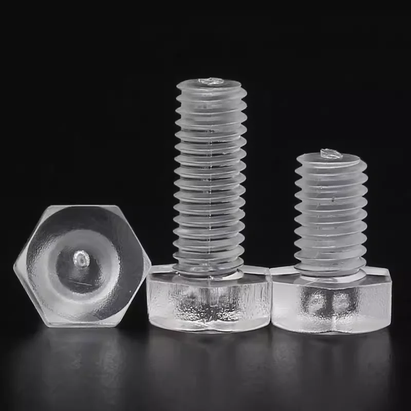 M3 M4 M5 M6 Clear Nylon Hex Nuts – Transparent Plastic Acrylic Lock Nuts, 10 To 1000pcs Available (Choose M4 1000pcs Option)