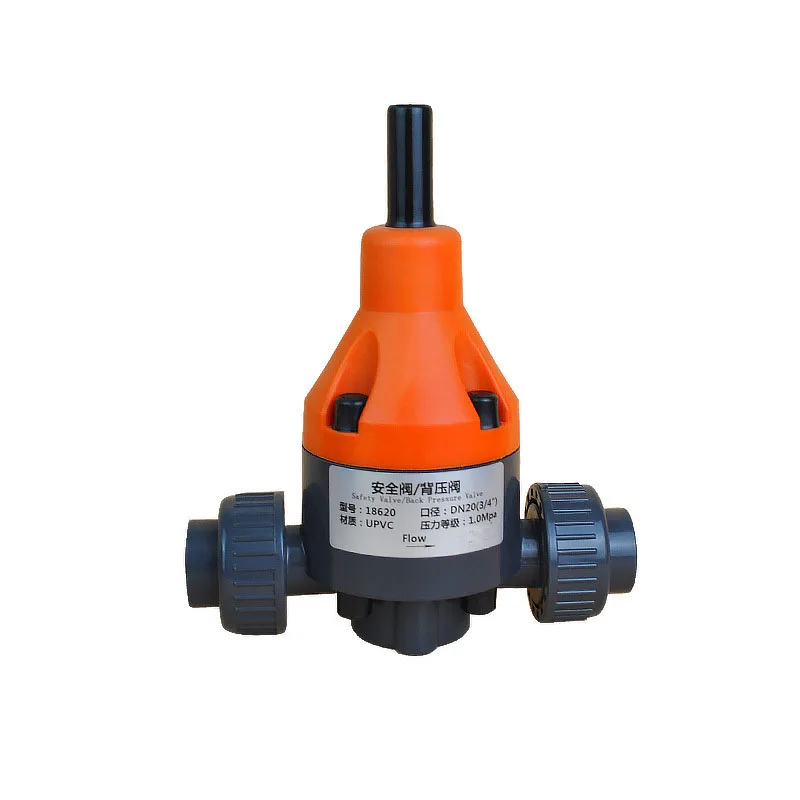 PVC Back Pressure Valve 188015 UPVC Water Reducing Valve Bonding Thread Flange Connection Type Regulator