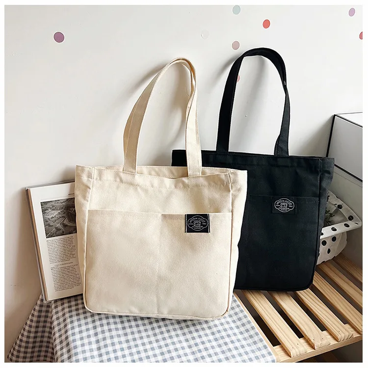 2022 Letter Heavy Duty Cotton Mini Shoulder Blank Canvas Tote Bag With ...