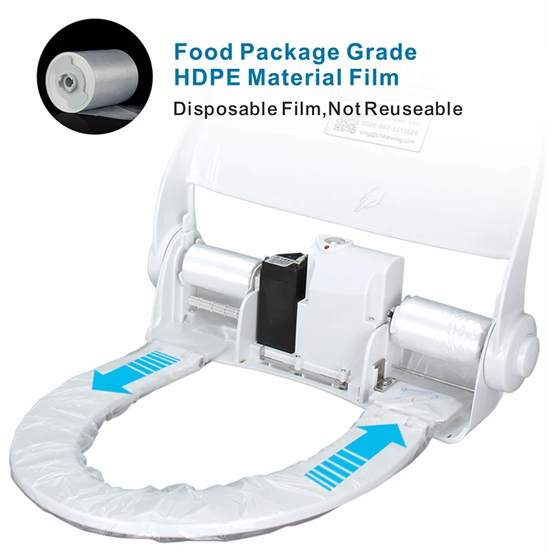 Self Cleaning Rotating Toilet Seat with One Time Use Sanitary Film