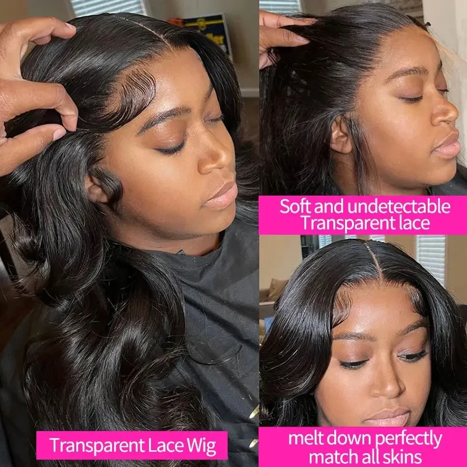 Pelucas frontales de encaje con ondas corporales de densidad 150%, cabello humano brasileño prearrancado para mujeres_voghion.com