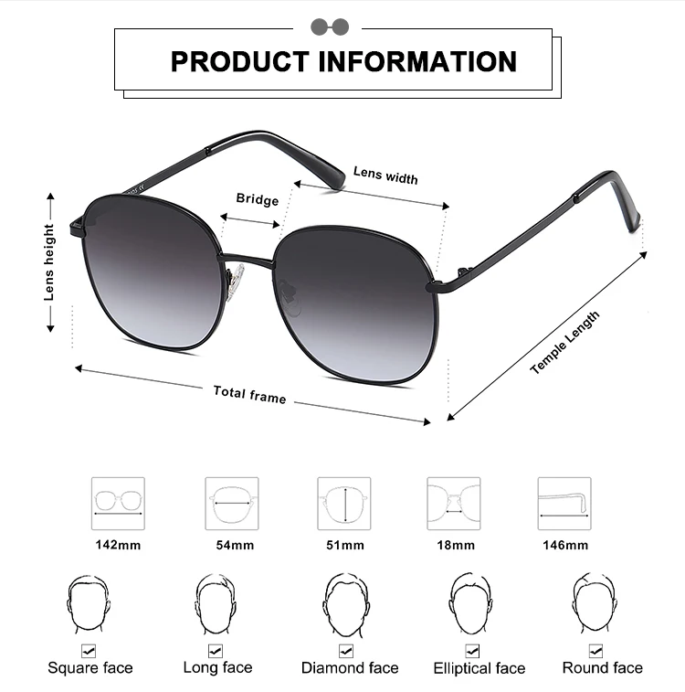 Vanlinker Fashion Eyewear Unique Square Trendy Luxury Women Sun Glasses