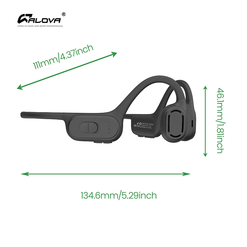 ALOVA OEM Hearing Aids Rechargeable Headset Aid Hear Bone Conduction Headphones for Improved Hearing