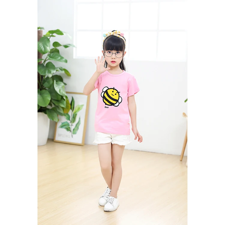 Детская Пижама из чистого хлопка с короткими рукавами высокого качества