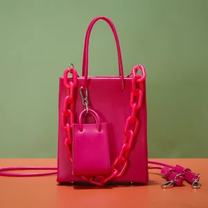 PU Faux Leather Fashion Bead Top Handle Crossbody Bag Ladies Handbag Purse for Women