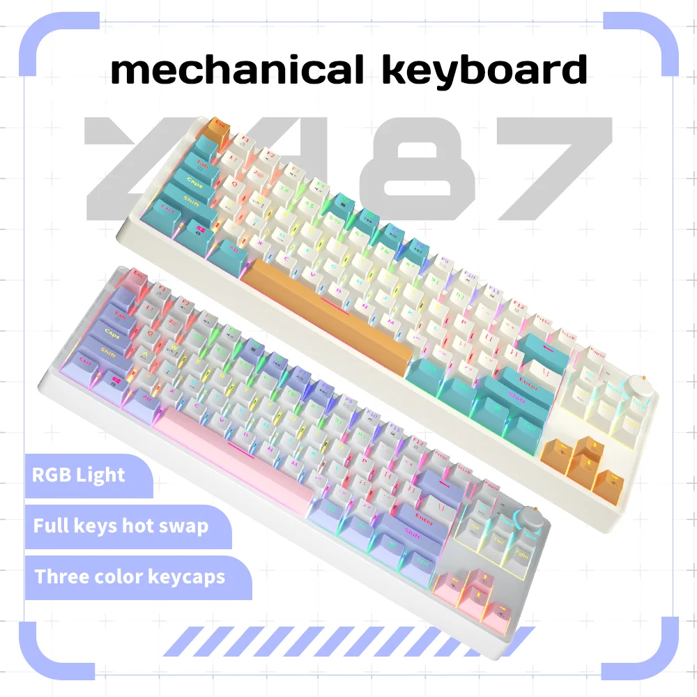 ZA87 80% Hot Swappable RGB Mechanical Gaming Keyboard - 87 Keys