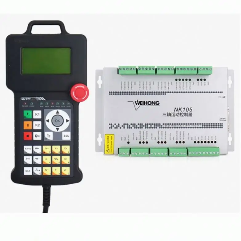 TEBAK 3-axis 4-axis Controller NK105 G2 G3  Handle DSP Controller Original Engraving Machine Motion Control System