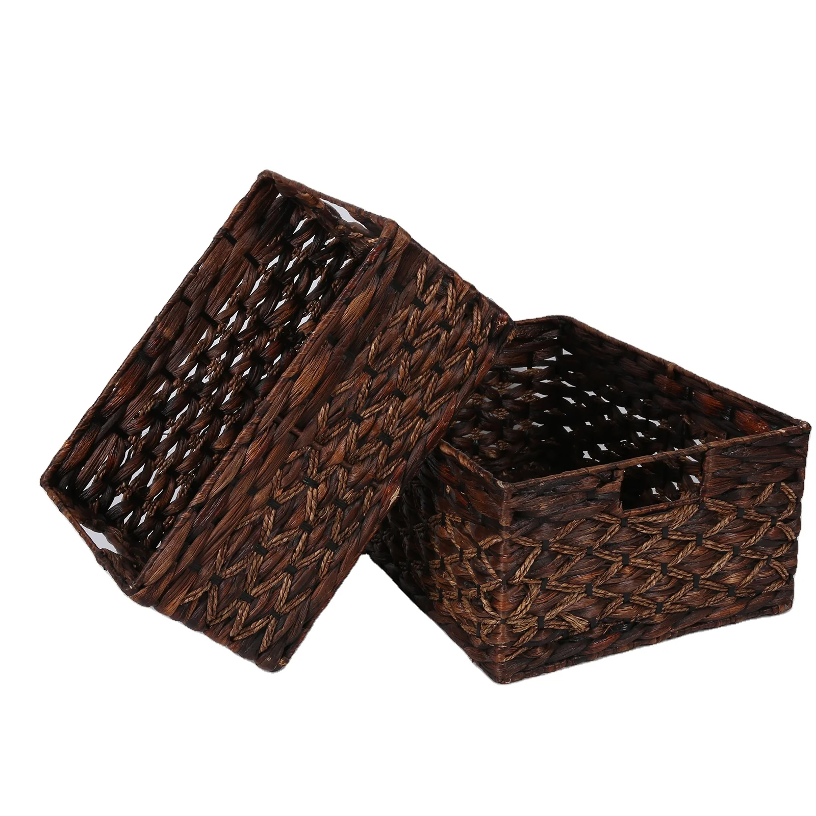 Direct Factory Handmade Water Hyacinth Woven Baskets Wholesale junian