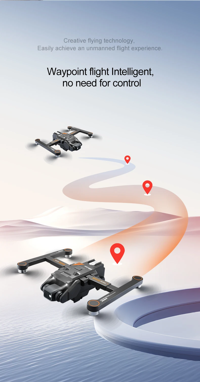 RG700 Pro Foldable RC Quadcopter Drone 4K Dual Camera Brushless Motor Optical Flow 5G WIFI FPV ABS Remote Control App Control