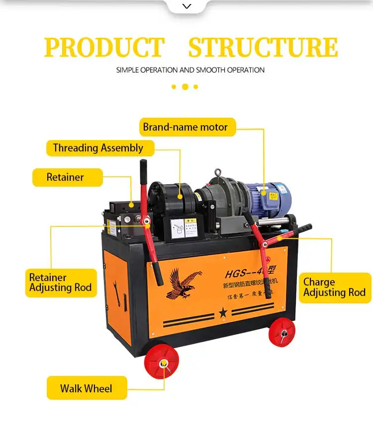Fully Automatic Hydraulic Spline Shaft Steel Rod Rebar Nail Thread ...