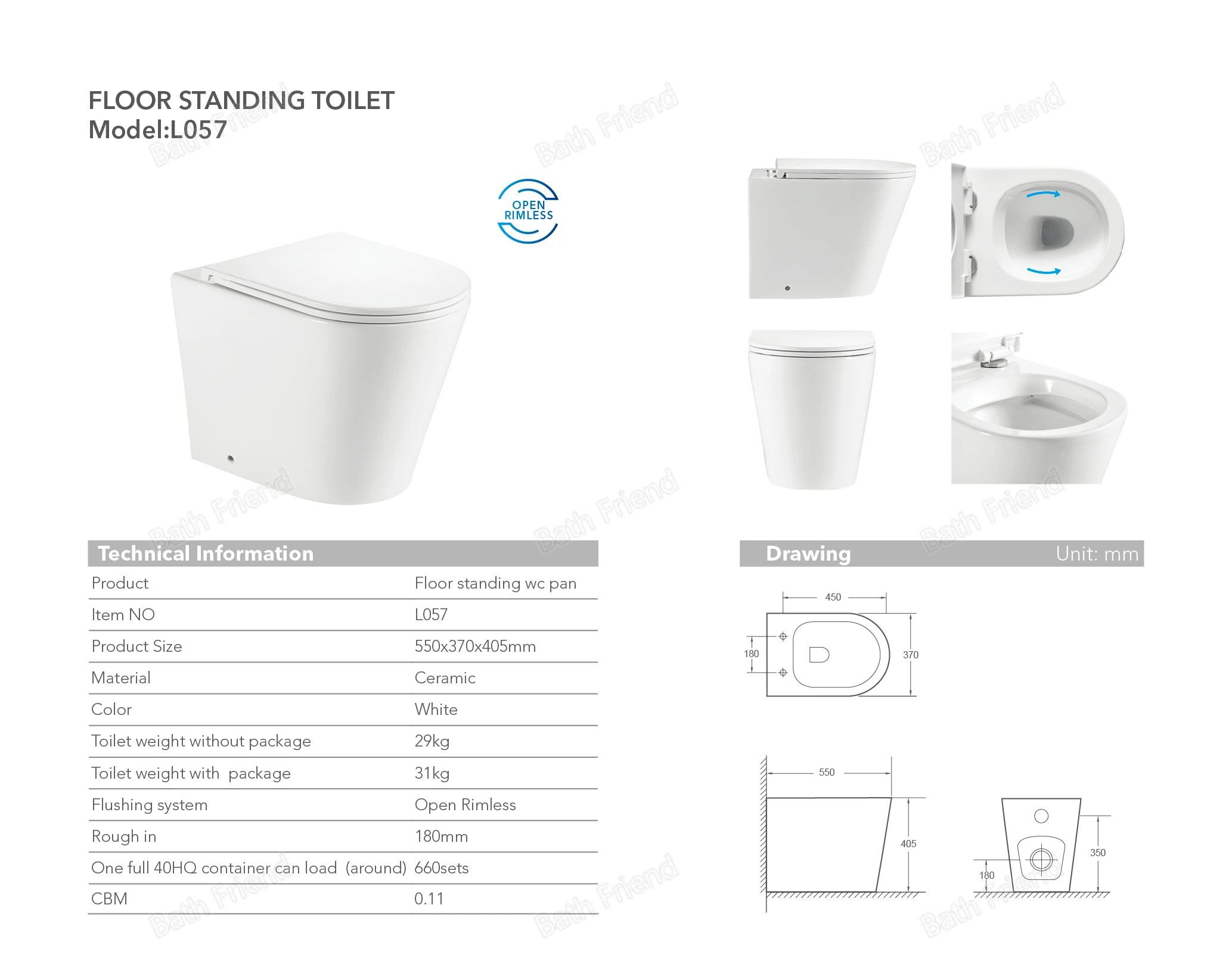 Professional Factory Popular Design Durable Bidets Bathroom Women Wash Ceramic Bidet for Euro Market