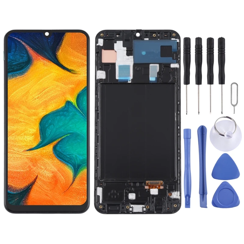 Для Samsung Galaxy A30 SM-A305 с рамкой оригинальный Super AMOLED LCD