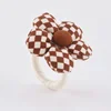 Brown Plaid Flower