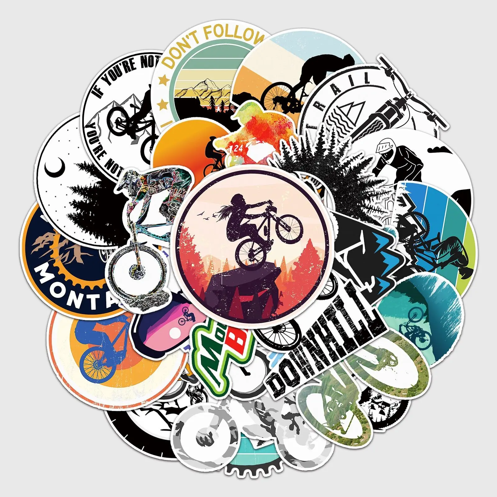 Wholesale New Design 50 Mountain Bike Graffiti Stickers