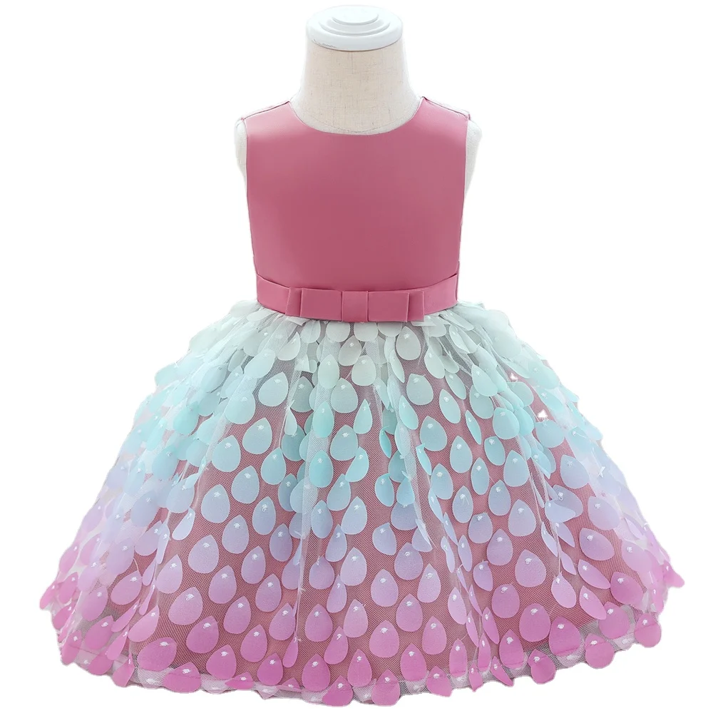 Детское платье принцессы на свадьбу день рождения бальное для маленьких девочек платья 2