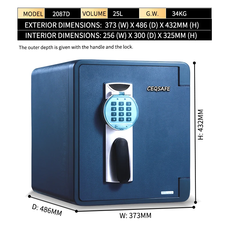 CEASAFE Waterproof Cabinet Digital Electronic Lock Safe Box Home Money Safe Box with Digital Lock factory