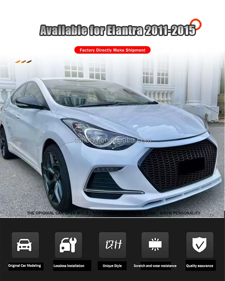 Car Front Bumper Body Kits Body Kit Fits For Hyundai Elantra 20112015