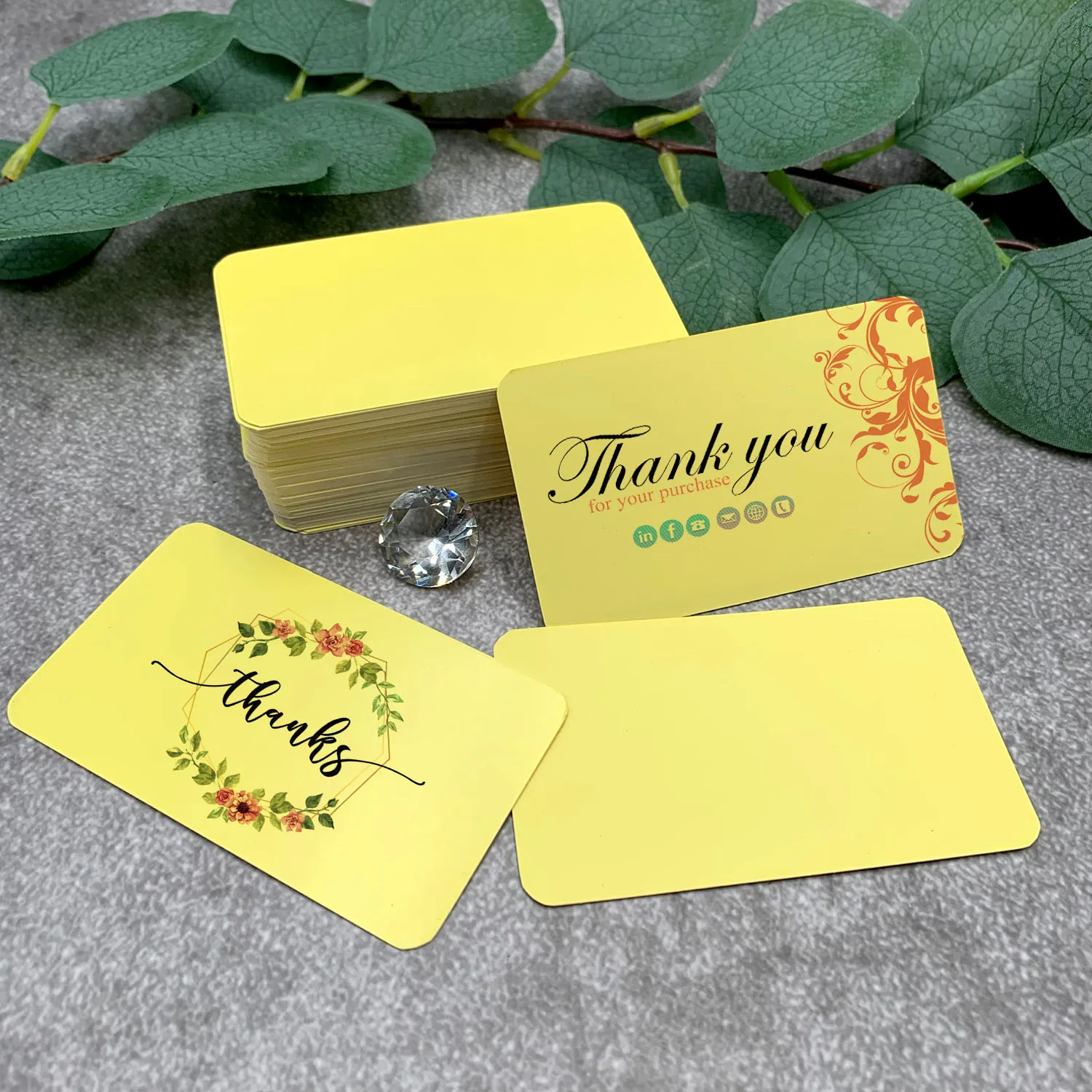 Wholesale Business Thank You Greeting Card Printing logo Gift Card