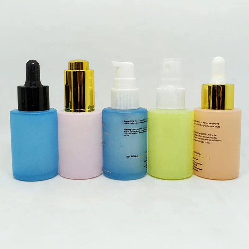 30ml Essential Oil Glass Dropper Bottle Face Skin Care Packaging Cosmetic Serum Bottle 30 ml With Packaging Box