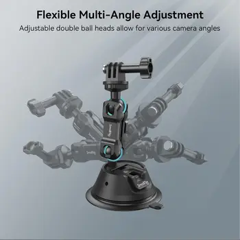 For SMALLRIG SC-1K 4193 Double-Layer Suction Cup Mount for GoPro Hero 11/10/9 for DJI Osmo Action/Procket Insta360 X3 360° detail image