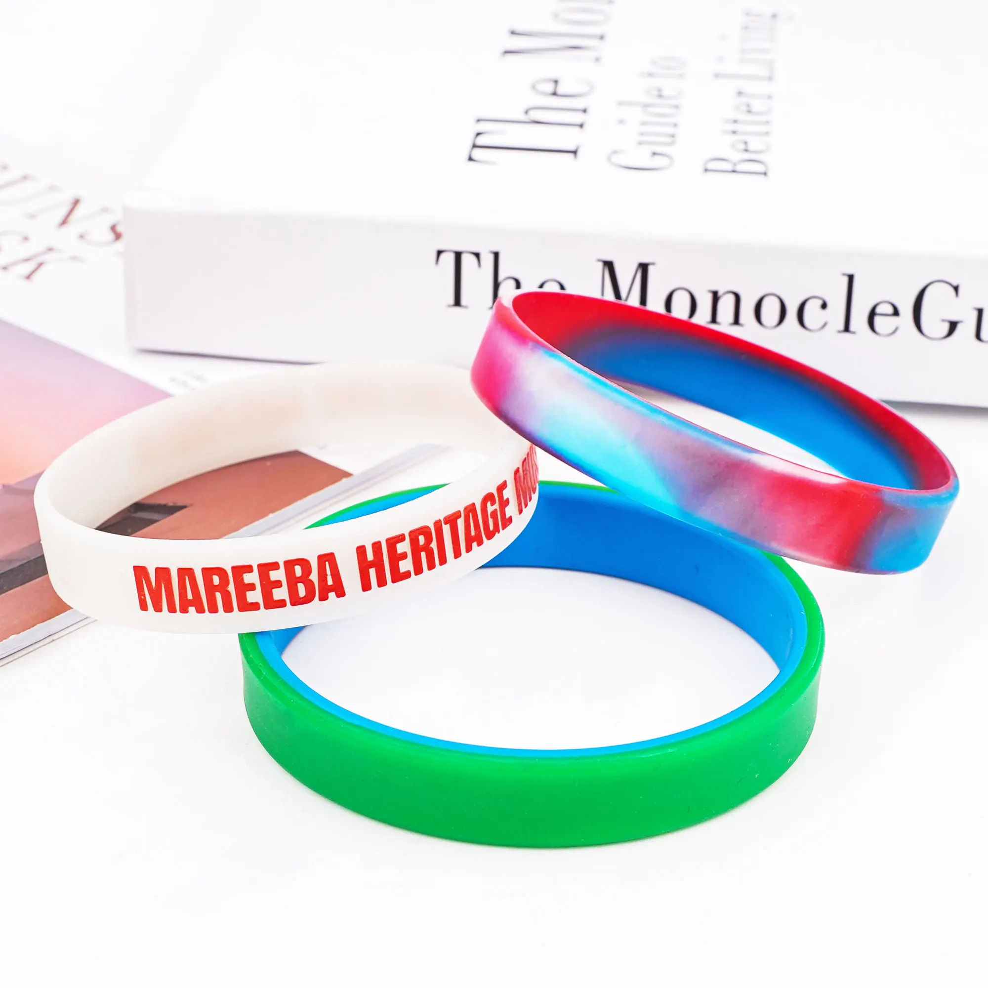 Personalized Custom Silicone Wristbands Embossed Wrist Band Rubber