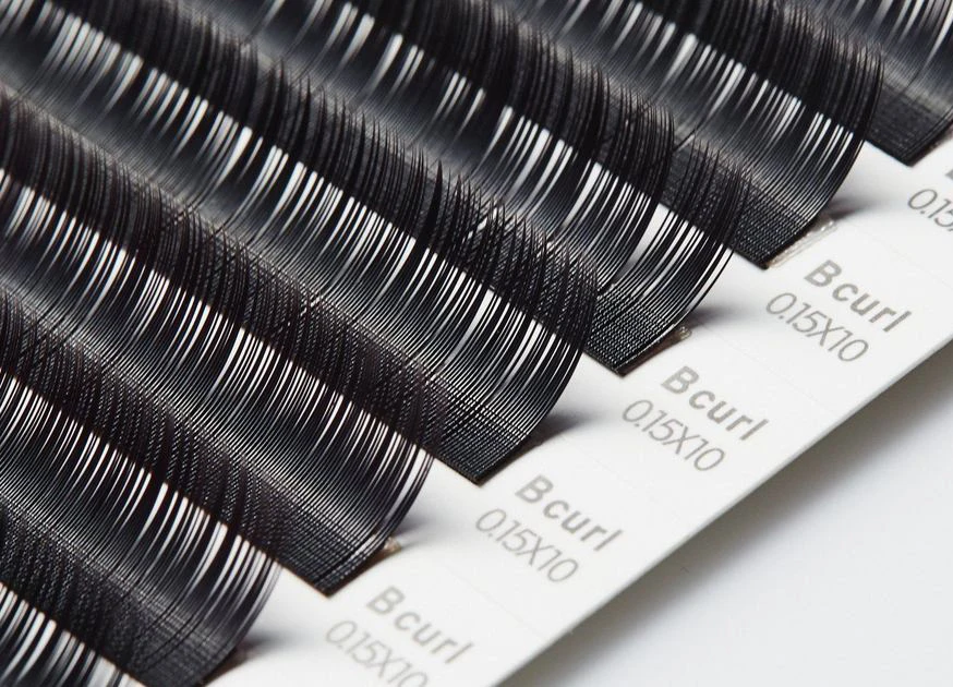 Оптовая продажа лазерных желобчатых ресниц макияж Индивидуальные Накладные ресницы корейский Pbt OEM ODM натуральный черный очень мягкий и легкий толстый