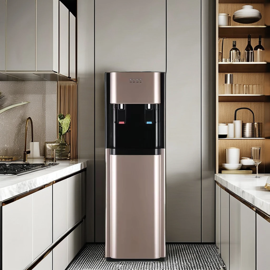 High End Household and Commercial Vertical Water Dispensers Bottom Mounted Bucket Cold and Hot Water Dispensers