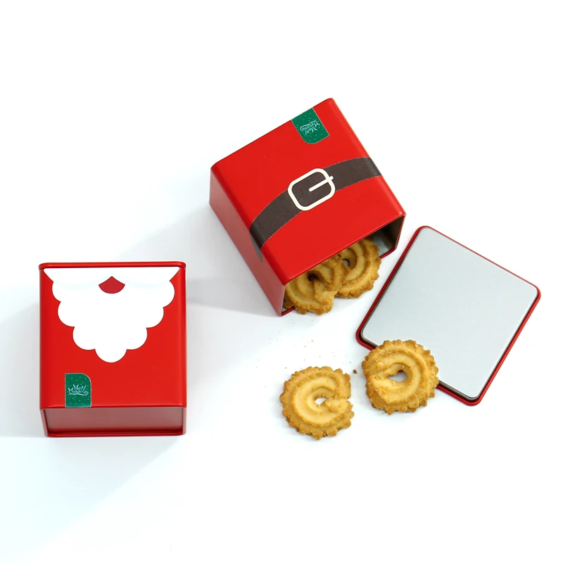 Tianhui Candy Packaging Tin Merry Christmas Gift Boxes Cookie Cans