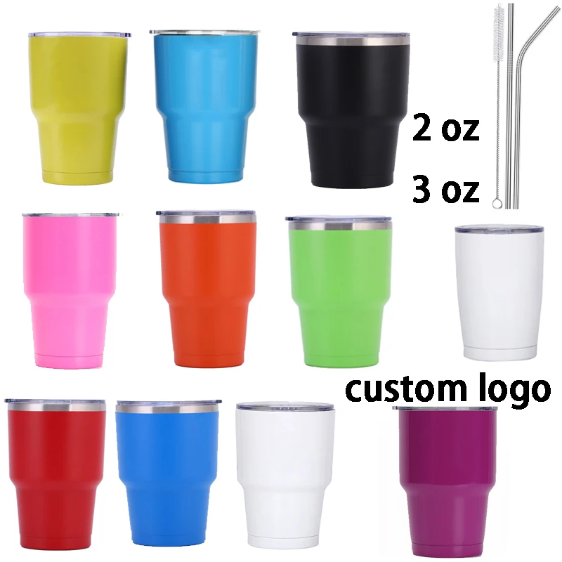 Tumbler Design Shot Cup, 304 Stainless Steel And Plastic Shot