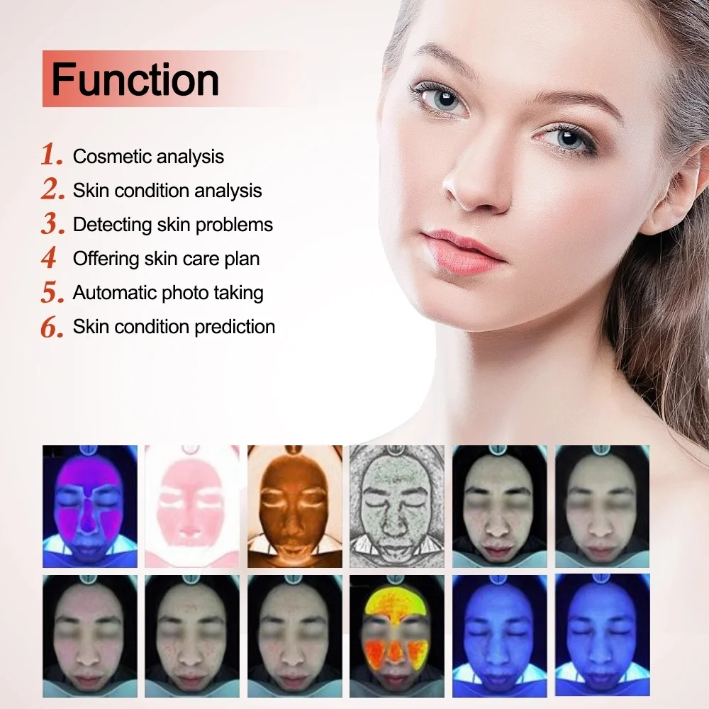 ISO CE Cleared Safe Analyzer Facial Tester Scanner Device Skin Analysis Machine Portable Skin Analyzer
