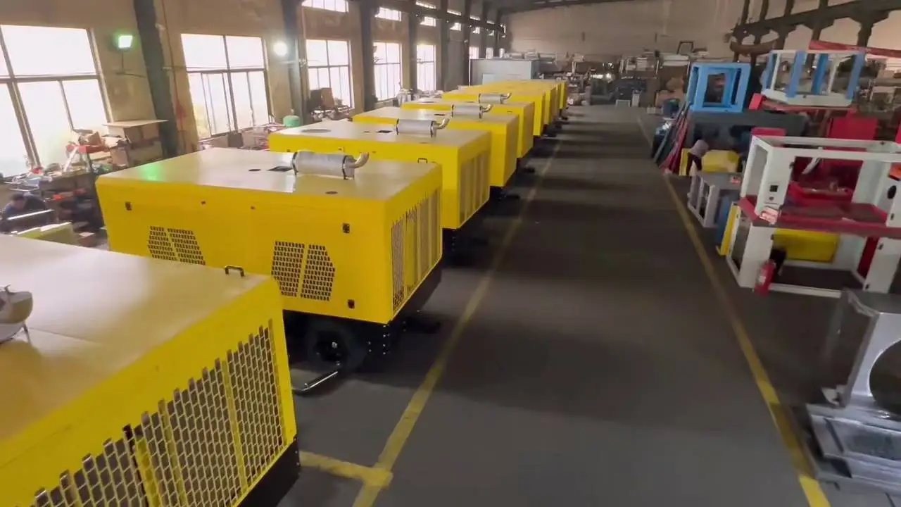 Portable Diesel Energy Rotary 185 CFM  Screw Air Compressor for Construction and Mining
