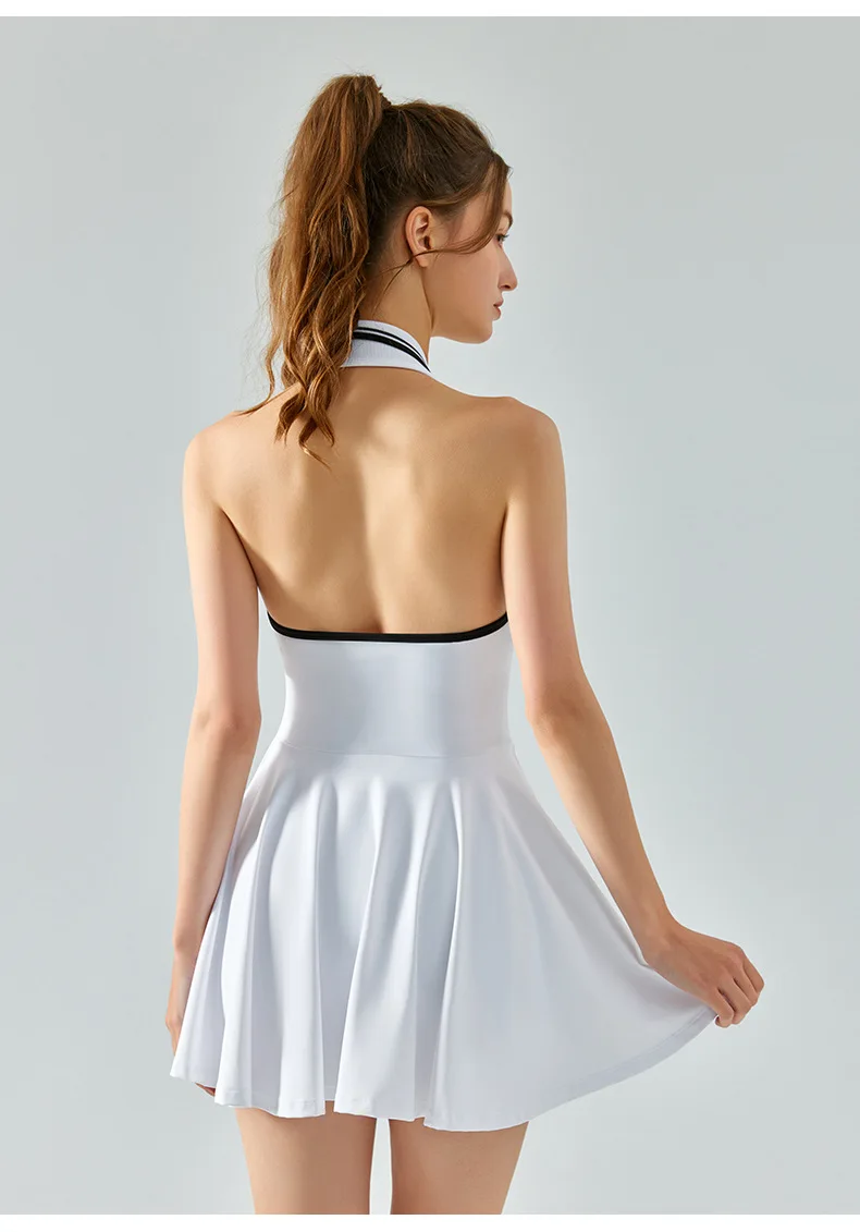 white polo halter dress Victoria Halter Dress