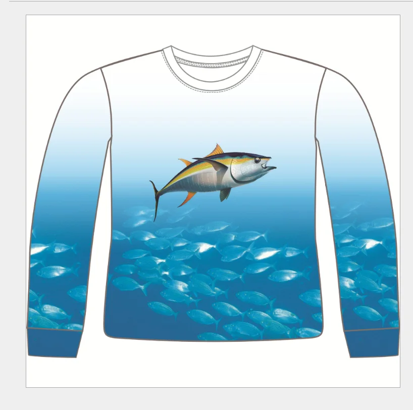 Wholesale Dye sublimation blank fishing shirts plus size design