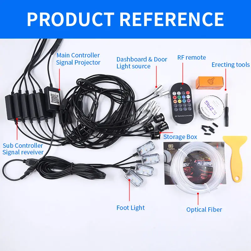 Новое поступление 2021 атмосферное беспроводное освещение салона автомобиля внутри автомобиля светодиодная полоса освещения окружающей среды