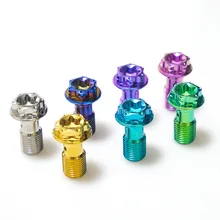 BST-TI Ti 6AL4V M8 Hexagon Flange Head Titanium Bolts 1.25mm Pitch Grade5 with Drilled Holes bolts for Motorcycle