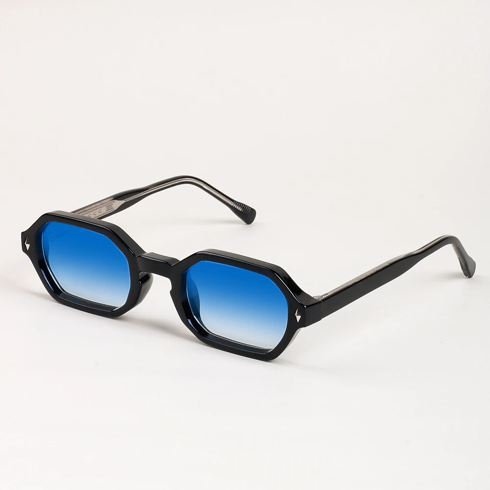 Finewell 3503 Retro Designer CP Sonnenbrille mit individuellem Logo, UV400, trendige Herren-Sonnenbrille im Farbverlauf Grün-Gelb._voghion.com
